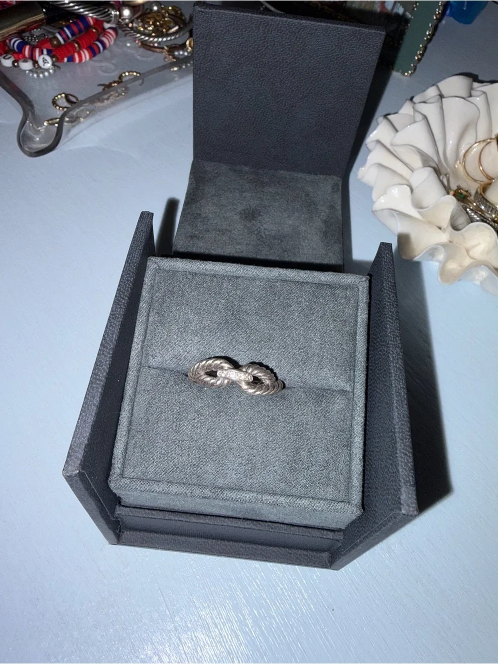 David Yurman Silver-Tone Knot Ring - Elegant Women’s Jewelry